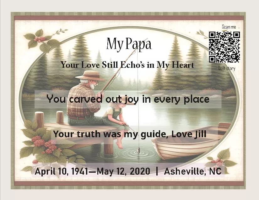 quilt label - to my dad quilt label - to my dad