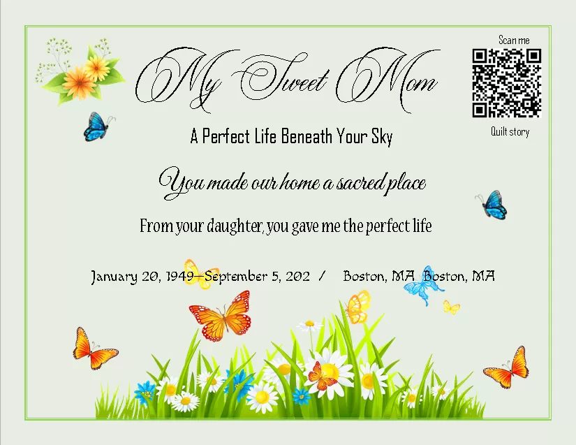 quilt label - to my dad quilt label - to my dad
